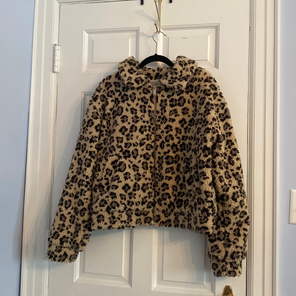 Altar’d State Cheetah Faux Fur Coat